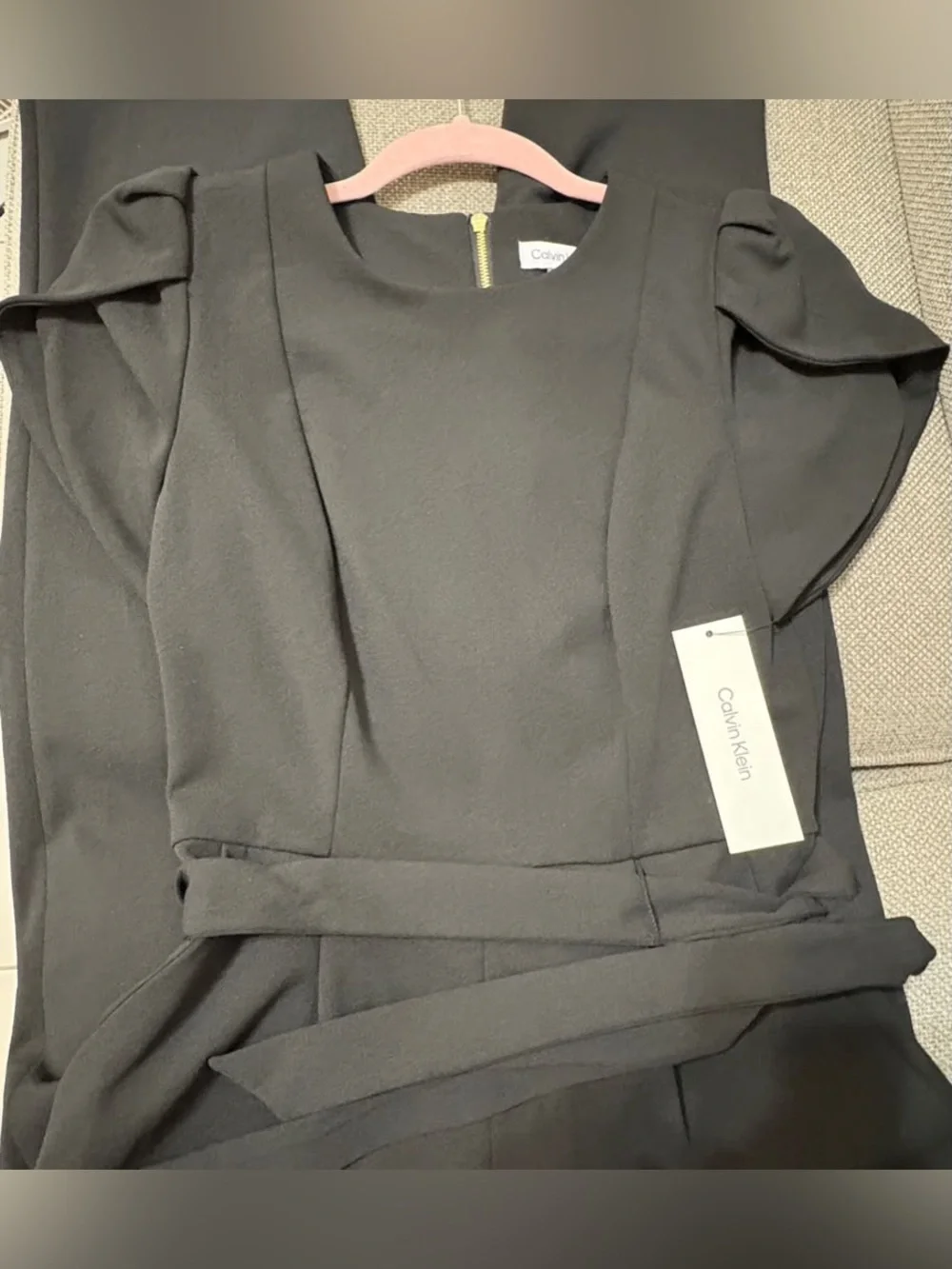 Calvin Klein Black Jumpsuit with Belt